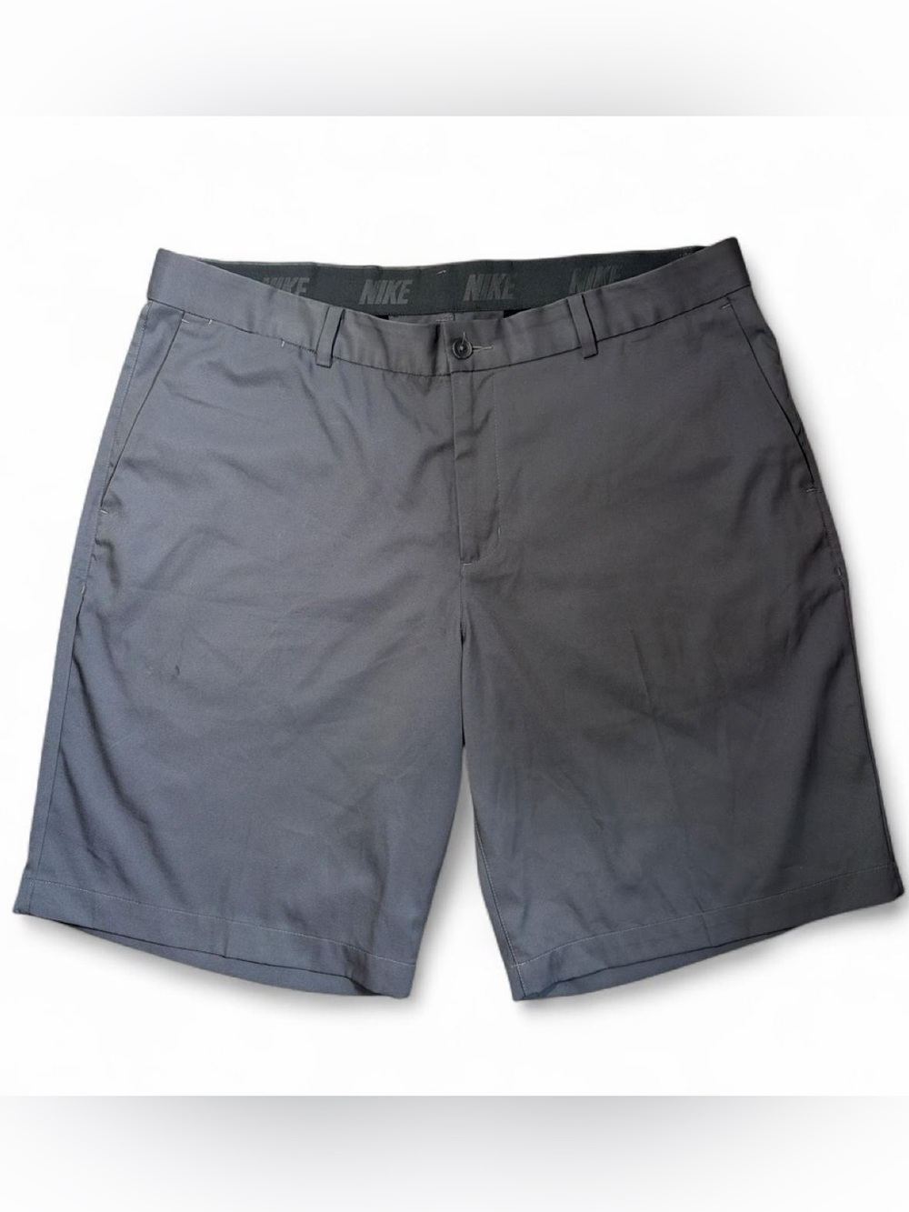 Nike Men's Charcoal Flat-Front Performance Shorts